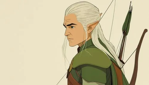 male elf,elven,archer,cullen skink,wood elf,bow and arrows,robin hood,longbow,elf,bows and arrows,archery,tilia,elves,newt,elven flower,mulan,lokportrait,hand draw arrows,draw arrows,pike,Illustration,Japanese style,Japanese Style 08