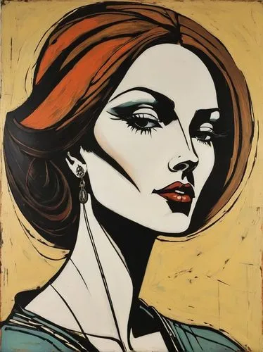 gangloff,art deco woman,roy lichtenstein,cool pop art,pop art woman,pop art style,Art,Artistic Painting,Artistic Painting 01