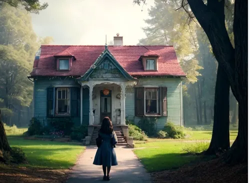 doll's house,house silhouette,woman house,witch house,the threshold of the house,witch's house,house in the forest,the haunted house,dandelion hall,the house,lonely house,doll house,victorian,house,ol