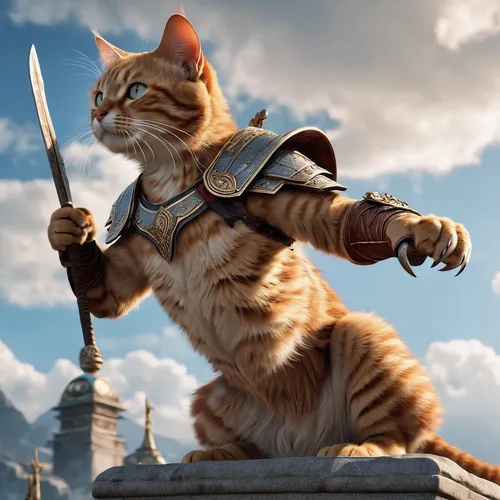 cat warrior,napoleon cat,cat-ketch,rex cat,cat vector,cat image,cartoon cat,heroic fantasy,fantasy warrior,toyger,red tabby,cat,aegean cat,cent,bow and arrows,king arthur,swordsman,tom cat,cat sparrow,god of thunder,Photography,General,Realistic