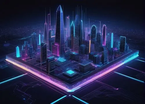 cybercity,cybertown,tron,microdistrict,cyberport,citydev,ctbuh,cyberia,cybernet,citynet,futurenet,colorful city,verge,metropolis,citycell,capcities,cyberview,cityscape,cube background,electronico,Illustration,Retro,Retro 26