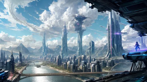 futuristic landscape,sky space concept,futuristic architecture,scifi,sci fi,sci - fi,sci-fi,metropolis,sky city,skycraper,fantasy city,harbour city,futuristic,valerian,skyflower,city panorama,space po