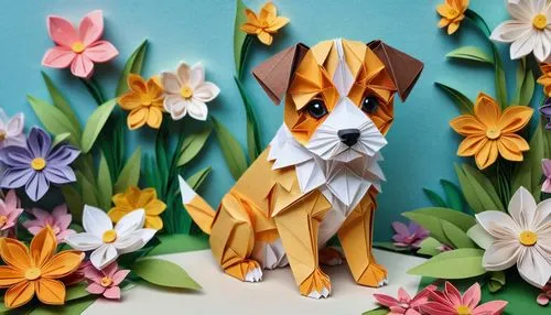 easter dog,toy fox terrier,paper flower background,flower animal,paper art,origami paper,cartoon flowers,basenji,animals play dress-up,dog illustration,ibizan hound,flower painting,flower background,cardigan welsh corgi,easter décor,bull terrier (miniature),miniature fox terrier,chilean fox terrier,welsh cardigan corgi,flower art,Photography,General,Natural