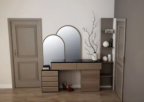 dressing table,vanities,dresser,beauty room,search interior solutions,armoire,miroir,walk-in closet,wood mirror,enfilade,scavolini,highboard,garderobe,sideboard,mirror frame,anastassiades,3d rendering,contemporary decor,mobilier,sideboards,Photography,General,Natural