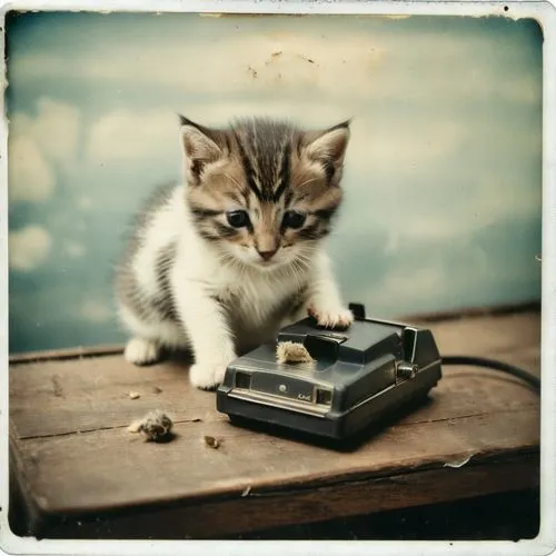 vintage cat,vintage camera,vintage telephone,mouse trap,telephone,cat and mouse,Photography,Documentary Photography,Documentary Photography 03