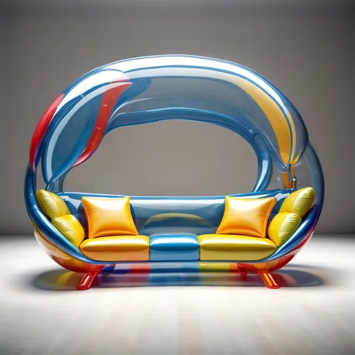 sofa, inflatable, transparent plastic, transparent, Conceptual product design,,new concept arms chair,oval frame,chair circle,inflatable ring,cinema 4d,chaise longue,curved ribbon,circle shape frame,3