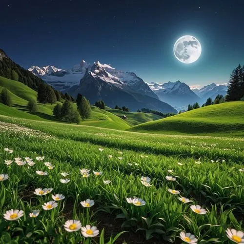 moon and star background,nature background,nature wallpaper,landscape background,moonlit night,moon and foliage,meadow landscape,background view nature,windows wallpaper,beautiful landscape,full moon,nature landscape,mountain meadow,moonlit,landscapes beautiful,moonflower,moon at night,lunar landscape,lilies of the valley,alpine landscape,Photography,General,Realistic