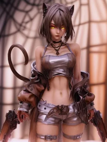 miqati,halloween black cat,derivable,black cat,faunus,3d figure,tenchu,kitami,jubei,soulcalibur,kotobukiya,witchblade,ibuki,cat warrior,huntress,catclaw,nya,demoness,game figure,mileena