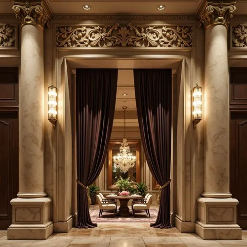 ornate room,lobby,hotel lobby,foyer,royal interior,the throne,luxury hotel,hotel hall,interior decor,luxury bathroom,cochere,bridal suite,emirates palace hotel,entrance hall,ballroom,victorian room,enfilade,opulence,piano bar,luxe