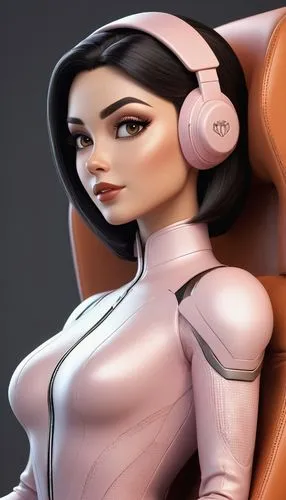 alita,fembot,wireless headset,3d model,leia,female doll,Unique,3D,3D Character