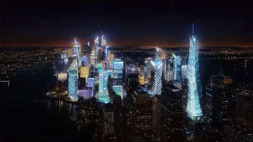 coruscant,dubay,sky city,new york skyline,skylighted,supertall,tribute in light,manhattan skyline,skyscapers,cybercity,skycraper,skycity,megapolis,new york,barad,manhattan,black city,big apple,megacities,chrysler building,Light and shadow,Landscape,City Night