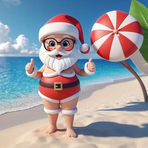 santa claus at beach,christmas on beach,santaji,claus,roelf,travelocity,christmas island,julkipli,happy holiday,santa claus,santy,christmas wallpaper,christmas background,christmas santa,santa,christmasbackground,st claus,holidaymaker,santa clause,santaniello,Unique,3D,3D Character