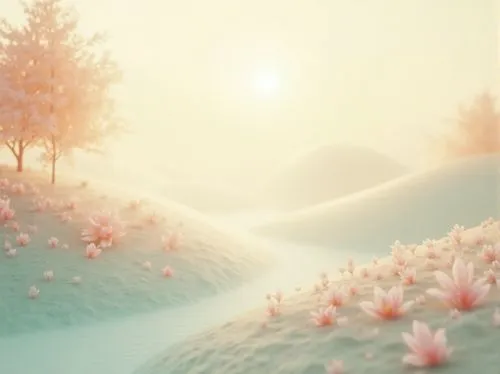 spring background,fragrant snow sea,meadow in pastel,spring morning,landscape background,springtime background,japanese sakura background,nature background,blooming field,flower background,spring sun,pastel wallpaper,cold cherry blossoms,virtual landscape,3d background,japanese floral background,volumetric,sakura background,spring blossom,flowerful desert,Photography,General,Realistic