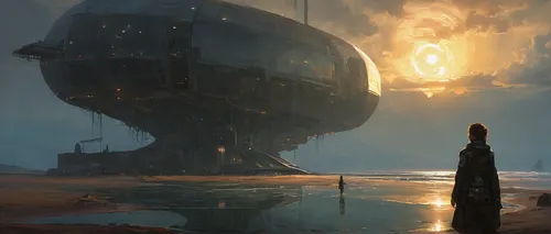 airships,airship,futuristic landscape,scifi,sci fiction illustration,sentinel,sci fi,sci-fi,sci - fi,dreadnought,the vessel,arrival,colony,gas planet,beacon,heliosphere,concept art,alien ship,apiarium,monolith,Conceptual Art,Oil color,Oil Color 12