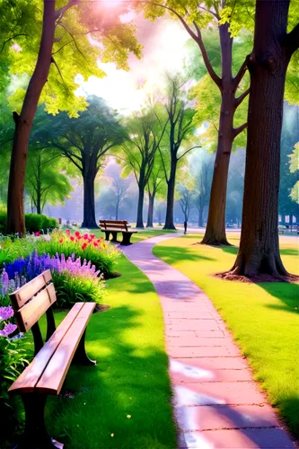 park bench,benches,walk in a park,cartoon video game background,bench,central park,wooden bench,garden bench,greenspace,landscape background,city park,springtime background,urban park,park,green space,the park,spring background,greenspaces,man on a bench,3d background,Illustration,Realistic Fantasy,Realistic Fantasy 20