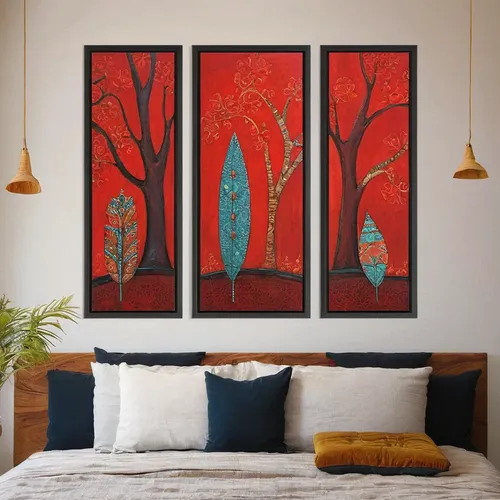 boho art,indigenous painting,red tree,aquarium decor,aboriginal painting,modern decor,aboriginal art,interior decor,wall decor,paintings,decorative art,deep coral,abstract cartoon art,woodblock prints,contemporary decor,silhouette art,wall art,decor,cool woodblock images,hummingbirds,Illustration,Abstract Fantasy,Abstract Fantasy 07