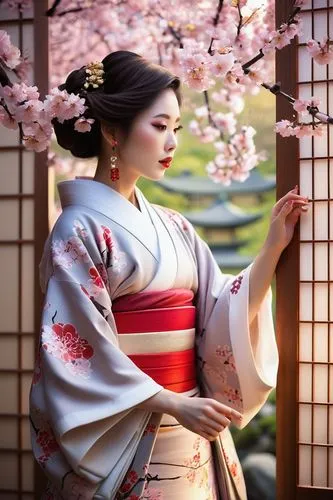 japanese woman,geisha girl,geisha,hanbok,kimono,plum blossoms,mukimono,japanese floral background,sakura blossom,floral japanese,japanese culture,japanese art,oriental princess,japanese cherry,plum blossom,japanese sakura background,japanese cherry blossom,cherry blossom japanese,oriental girl,japanese style,Conceptual Art,Fantasy,Fantasy 21