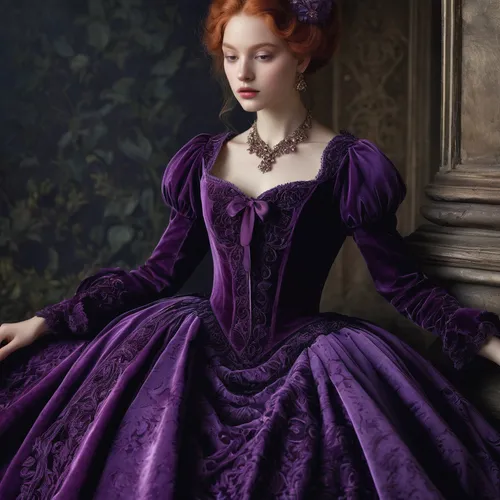 la violetta,victorian lady,ball gown,evening dress,purple rose,violet colour,violet,victorian fashion,veil purple,purple,victorian style,elizabeth i,purple dress,purple lilac,bodice,imperial coat,rich purple,cinderella,gothic fashion,queen anne,Illustration,Realistic Fantasy,Realistic Fantasy 05