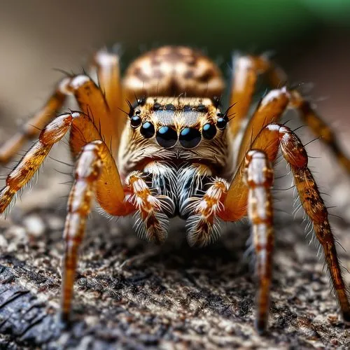 jumping spider,european garden spider,araneus,wolf spider,garden spider,baboon spider,edged hunting spider,araneus cavaticus,orb-weaver spider,yellow garden spider,tarantula,araneus diadematus,st andrews cross spider,arachnid,walking spider,camel spiders,palm spider,tangle-web spider,spider,robber flies,Photography,General,Realistic