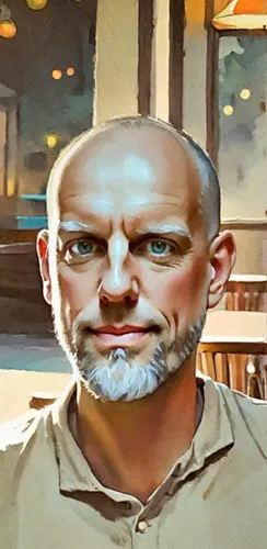 filtered image,caricature,hair loss,image editing,baldness,photo effect,balding,photo painting,management of hair loss,bald,digiart,prejmer,vincent van gough,digital photo,dan,psychologist,carlin pinscher,composite,white head,caricaturist