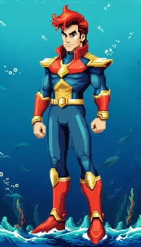 sea god,god of the sea,sea man,sea devil,aquanaut,coral guardian,el mar,poseidon,merman,under sea,mariner,aquaman,napoleon fish,sea,sea hawk,underwater background,under the sea,seafarer,the man in the water,ocean,Unique,Pixel,Pixel 01