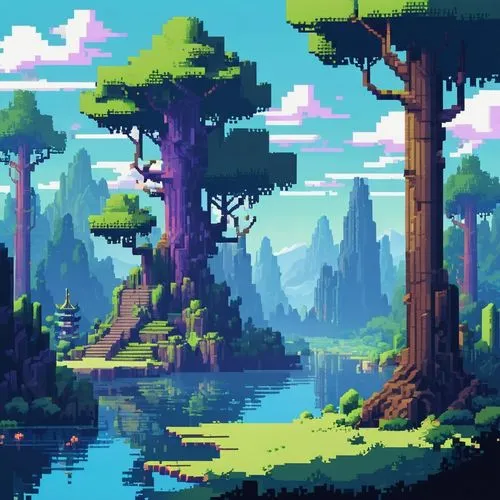 pixel art,mushroom landscape,forests,cartoon forest,the forests,mushroom island,lagoon,forest lake,ozark,paisaje,forest landscape,forest,an island far away landscape,forestalls,futuristic landscape,the forest,skylands,trees,forest background,cartoon video game background