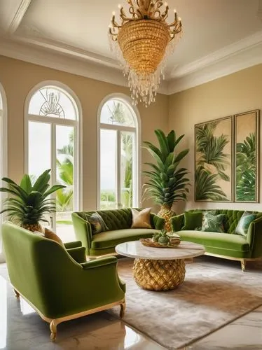 gournay,sitting room,tropical greens,cycas,luxury home interior,mahdavi,chaise lounge,interior decor,philodendrons,royal palms,great room,highgrove,philodendron,fromental,plantation shutters,interior decoration,contemporary decor,intensely green hornbeam wallpaper,green living,living room,Conceptual Art,Daily,Daily 18