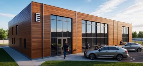  Modern
children's sports and recreation center, featuring an elegant design with a combination of horizontal light and wooden panels in the form of siding.
combination of horizontal light and wood pa