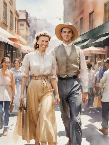 vintage man and woman,mennonites,townspeople,french tourists,pilgrims,colorization,fanciulla,honeymooners,townsfolk,period piece,mennonite,vintage boy and girl,hutterites,colorized,edwardians,tourists