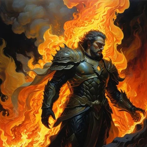 aegon,firelands,boros,hellstrom,mordenkainen,ifrit,Illustration,Realistic Fantasy,Realistic Fantasy 03