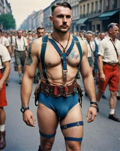 strongman,folk wrestling,barbarian,yuri gagarin,harness,wrestler,bodybuilder,oktoberfest,pride parade,polish police,rope daddy,bavarian,rugby player,marching,he-man,muscle man,grog,harnesses,body-building,achtung schützenfest,Photography,Documentary Photography,Documentary Photography 15