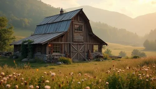 meadow,meadow landscape,little house,house in mountains,house in the mountains,wooden house,lonely house,home landscape,country cottage,wooden hut,the cabin in the mountains,farm house,small house,farm hut,barn,bucolic,small cabin,field barn,mountain meadow,alpine meadow,Photography,General,Realistic