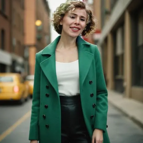 woman in menswear,bolero jacket,green jacket,irish soft-coated wheaten terrier,in green,menswear for women,coat,retro woman,real estate agent,clover jackets,pantsuit,retro women,female doctor,jacket,green,coat color,green dress,irish,on the street,woman walking