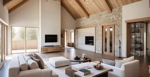 luxury home interior,interior modern design,wooden beams,home interior,family room,modern living room,Photography,General,Realistic