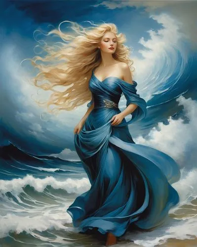 the wind from the sea,wind wave,the sea maid,celtic woman,blue enchantress,ocean waves,little girl in wind,sea breeze,sea storm,ocean background,the zodiac sign pisces,wind machine,fantasy art,windy,fantasy picture,mermaid background,rogue wave,winds,wind warrior,sea fantasy,Illustration,Realistic Fantasy,Realistic Fantasy 16