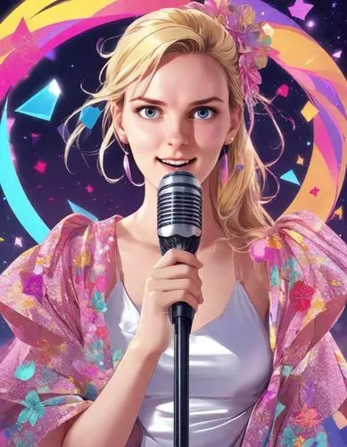 mic,singing,vector illustration,vector art,jasinski,karaoke,microphone,star drawing,cosmogirl,singer,sing,dazzler,birthday banner background,digital background,digital painting,party banner,portrait background,harmonix,vocal,elsa,Digital Art,Anime