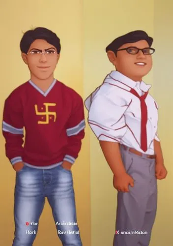 Ankit Gupta as Shauryawaan standing with his clean shaven young secret Identity wearing glasses Aryan Rathore,mahavidyas,gurukiran,fraternized,levenstein,sanghvi,rajesh,manjul,nanasaheb,upin,navnirman