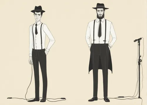 cowboy silhouettes,stilts,gentleman icons,stovepipe hat,stilt,male poses for drawing,men clothes,fashion vector,chimney sweeper,costume design,blues and jazz singer,tailor,suit trousers,boy's hats,bowler hat,suit of spades,tall man,roaring twenties couple,men's suit,standing man,Illustration,Abstract Fantasy,Abstract Fantasy 05