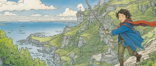 heroic fantasy,studio ghibli,lysefjord,dragon of earth,lupin,morbier,the spirit of the mountains,japanese alps,hawkbit,gobelin,mountain guide,cliff,ishigaki,saint coloman,wonder,skycraper,geiranger,paraglider lou,carrick-a-rede,the pied piper of hamelin,Illustration,Black and White,Black and White 13