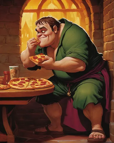 dwarf cookin,pizzeria,pizza,the pizza,pizza service,greek,pizza hut,order pizza,greek in a circle,robin hood,pizza hawaii,gluttony,pizza supplier,pizzas,tabletop game,pizza stone,diet icon,hamelin,pedazo de pizza,fatayer,Illustration,American Style,American Style 08