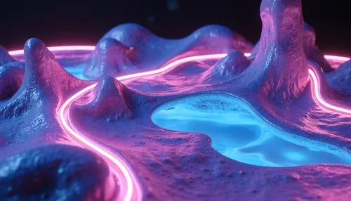 neon ghosts,3d render,biofilm,3d rendered,volumetric,render,fluorescence,hodas,material test,cinema 4d,rendered,blender,lumo,procedural,neon light,renders,shader,ultramontane,thermoluminescence,lava