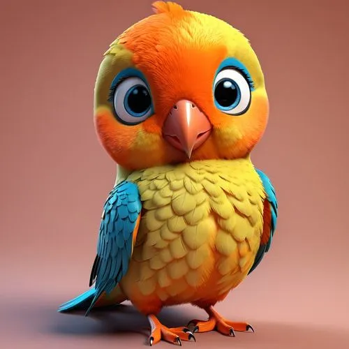 caique,sun conure,blue and gold macaw,yellow macaw,orange beak,yellow parakeet,cute parakeet,blue and yellow macaw,sun parakeet,tucan,cinema 4d,parakeet,owl,3d model,avian,parrot,bird looking,budgie,bird,sun conures,Unique,3D,3D Character