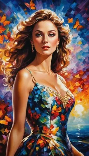 oil painting on canvas,art painting,oil painting,fantasy art,italian painter,colorful background,celtic woman,young woman,photo painting,glass painting,fabric painting,oil on canvas,painting technique,boho art,autumn background,painter,meticulous painting,creative background,girl in flowers,girl on the river,Photography,General,Cinematic