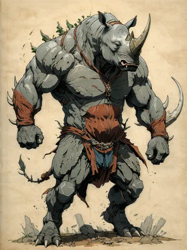 minotaur,tribal bull,orc,bull,half orc,bison,kobold,barbarian,brute,rhino,boar,aurochs,warthog,greyskull,ork,horned,horned cows,buffalo herder,cow horned head,cynorhodon,Illustration,Realistic Fantasy,Realistic Fantasy 12