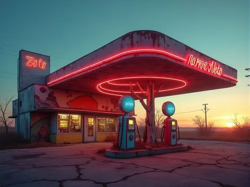 retro diner,drive in restaurant,electric gas station,e-gas station,diner,motel,gas station,route 66,motels,soda shop,holiday motel,lachapelle,filling station,tucumcari,petrol pump,diners,googie,truck stop,forecourt,soda fountain,Photography,General,Realistic