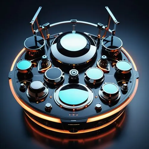 radiophone,oscillator,cooktop,audio mixer,turntable,cinema 4d,Photography,General,Realistic