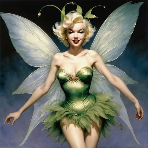 tinkerbell,faerie,radebaugh,fairy,marylyn monroe - female,marilyn monroe,vintage fairies,faery,evil fairy,flower fairy,fairy queen,marylin monroe,garden fairy,tink,fairies aloft,little girl fairy,vintage angel,rosa ' the fairy,fairies,domergue,Illustration,Realistic Fantasy,Realistic Fantasy 14