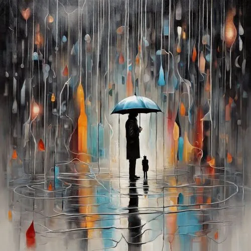 man with umbrella,walking in the rain,oil painting on canvas,rainstorm,heavy rain,rainy day,raindrop,rain,raindrops,brolly,umbrellas,rain shower,rains,light rain,in the rain,raining,drop of rain,rainy,silver rain,monsoon