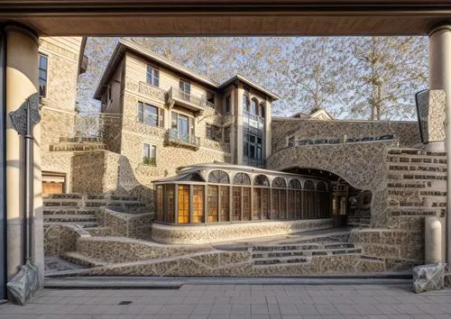 palace of knossos,termales balneario santa rosa,eco hotel,caravanserai,monastery israel,escher village,stone house,stone houses,bansko,chalet,knight village,iranian architecture,hotel de cluny,quarry 