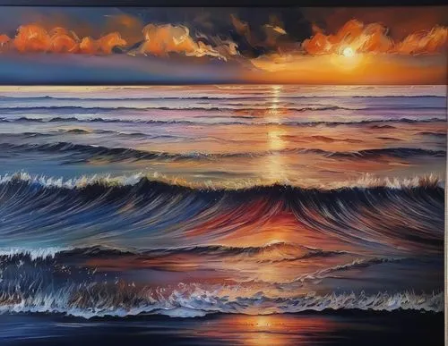 seascape,oil painting on canvas,ocean waves,sea landscape,oil painting,seascapes,art painting,glass painting,oil on canvas,water waves,beach landscape,coastal landscape,coast sunset,sun and sea,landsc